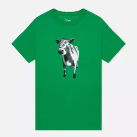 Мужская футболка Bronze 56K Cow, цвет зелёный, размер M