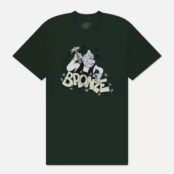 Мужская футболка Bronze 56K Nailing, цвет зелёный, размер L