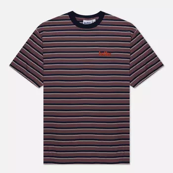 Мужская футболка Butter Goods Gardens Stripe, цвет бордовый, размер XXL