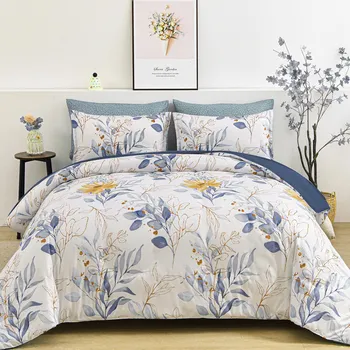 Новое мягкое одеяло/Doona/пододеяльник с цветочным принтом, комплект постельных принадлежностей королевского/королевского размера на День матери Single 135x200cm