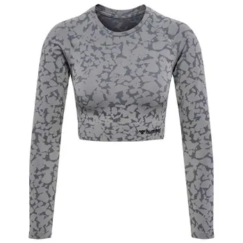 Футболка с длинным рукавом Hummel PI Crop Seamless, серый