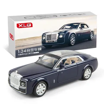 1/24 Rolls Royce Phantom Модель автомобиля Металлическая модель автомобиля Литой автомобиль из сплава Детская игрушка Подарочные предметы коллекционирования Бесплатная доставка чёрный