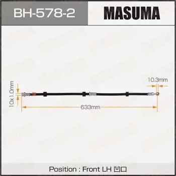 Шланг тормозной "Masuma" M- /front/GALANT FORTIS/CY4A LH