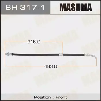 Шланг тормозной "Masuma" T- /front/ Corolla #E104, CE109, #E114 RH