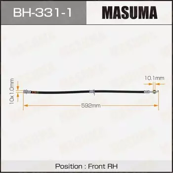 Шланг тормозной "Masuma" T- /front/ Ipsum ACM2#, Noax, Voxy AZR6#, Fielder #E12#, Corona ##T24# RH