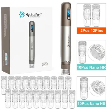 Hydra.Pen H3 Wireless Professional Microneedling с 22 шт. картриджами Micro Needle Derma Rolling Уход за кожей Красота Инструменты H3+10X12P 10XHR
