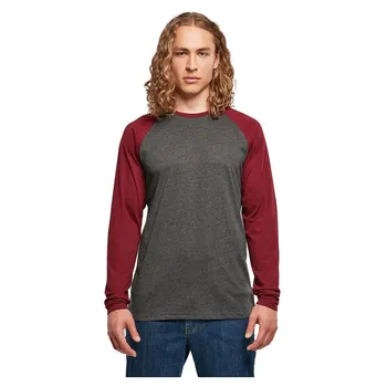 Лонгслив Build Your Brand Contrast Raglan, серый