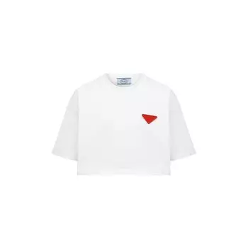 Хлопковая футболка Prada