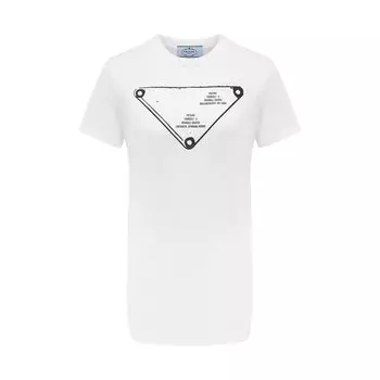 Хлопковая футболка Prada