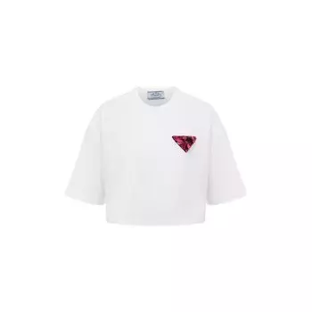 Хлопковая футболка Prada