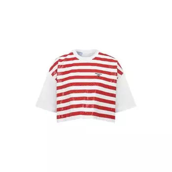 Хлопковая футболка Prada