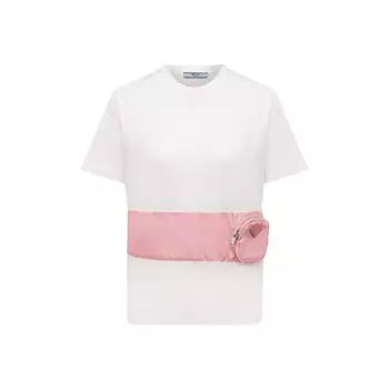 Хлопковая футболка Prada