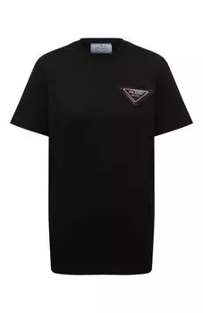 Хлопковая футболка Prada