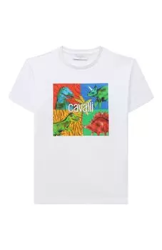 Хлопковая футболка Roberto Cavalli