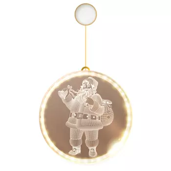 светильник ночник RITTER Santa 3D рождественский 11Лм 6500К прозрачный