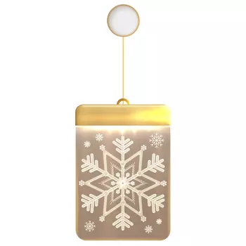 светильник ночник RITTER Snowflake 3D рождественский 11Лм 6500К прозрачный