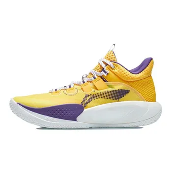 Баскетбольные кроссовки LiNing Sonic 9 Low Youth, детские кроссовки Spectrum-Yellow ABPR053-4 37.5