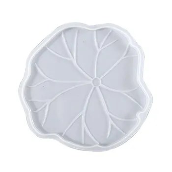 Подставка под кружку Lotus Подставка под кружку Форма для литья из смолы DIY Художественные поделки Изготовление ювелирных изделий Форма из эпоксидной смолы Подставка под кружку Crystal Agate Силиконовая форма 4