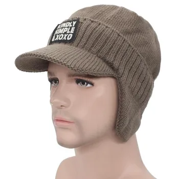 Зимняя шапка, шарф, шапочки Skullies для мужчин, вязаная шапка, женская маска, теплая толстая Балаклава-ушанка, шерстяной капот, мужская шапка-бини, шапка 55-63CM чёрный