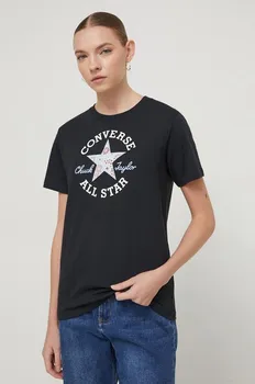 Хлопковая футболка Converse, черный