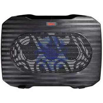 Охлаждающая подставка для ноутбука 15.6" Buro BU-LCP156-B114, вентилятор: 140, 1xUSB, металл, пластик, черный (363703)