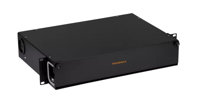 Органайзер оптический NIKOMAX, 19", 2U, металл, черный (NMC-OKFP-SL-2U-BK)