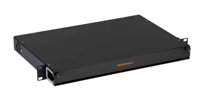 Органайзер оптический NIKOMAX, 19" 1U с пластиковыми направляющими, металл, 48.2 см, черный (NMC-OKFP-SL-1U-BK)