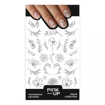 PINK UP Наклейки для ногтей BLACK