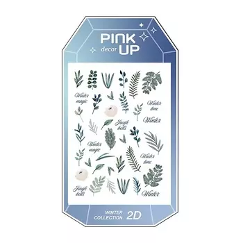 PINK UP Наклейки для ногтей DECOR WINTER COLLECTION 2D переводные