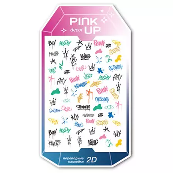 PINK UP Наклейки для ногтей переводные DECOR 2D