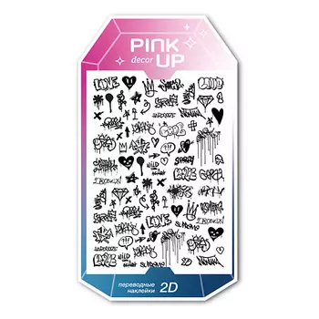 PINK UP Наклейки для ногтей переводные DECOR 2D