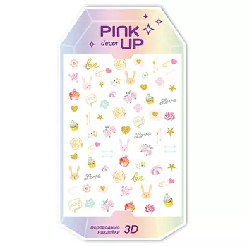 PINK UP Наклейки для ногтей переводные DECOR 3D