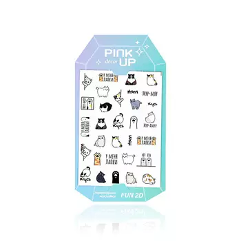PINK UP Наклейки для ногтей переводные DECOR 2D