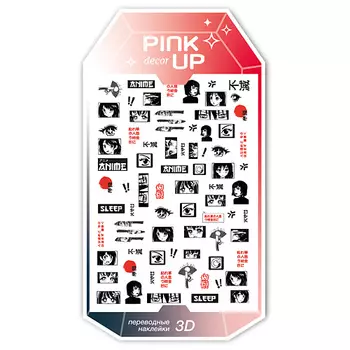 PINK UP Наклейки для ногтей переводные DECOR 3D