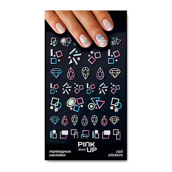 PINK UP Наклейки для ногтей переводные DECOR NAIL STICKERS