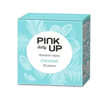 PINK UP Салфетки для снятия лака и гель-лака COCONUT кокос 30