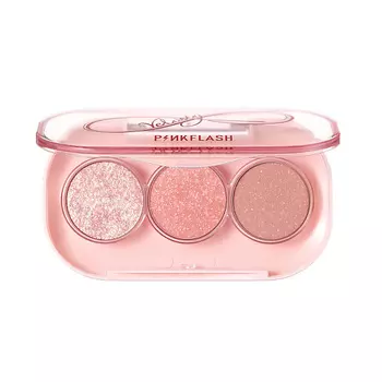 PINK FLASH Палетка теней для век, 3 цвета