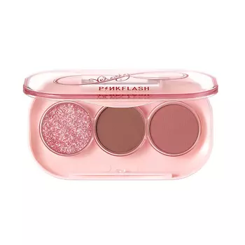 PINK FLASH Палетка теней для век, 3 цвета