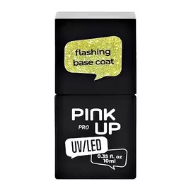 PINK UP Светоотражающая база для ногтей UV/LED PRO flashing base coat