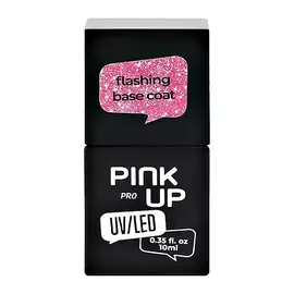 PINK UP Светоотражающая база для ногтей UV/LED PRO flashing base coat