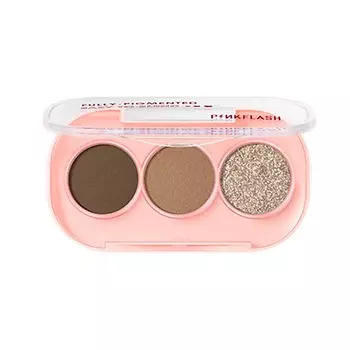 PINK FLASH Палетка теней для век, 3 цвета