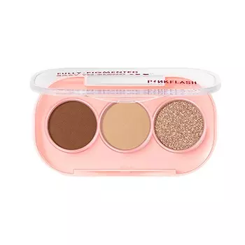 PINK FLASH Палетка теней для век, 3 цвета