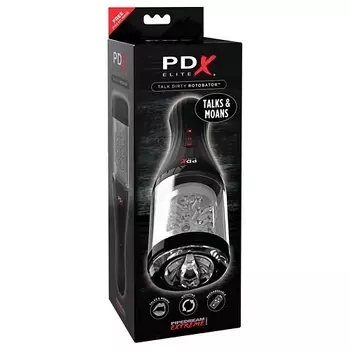 PIPEDREAM Вибромастурбатор-ротатор с голосовым сопровождением PDX Elite Talk Dirty Rotobator
