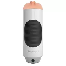 PIPEDREAM Вибромастурбатор-вагина с мягкой тубе Pipedream Extreme Toyz Mega Grip Vibrating Stroker