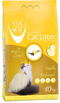 Van Cat Vanilla наполнитель комкующийся для туалета кошек с ароматом ванили (10 + 10 кг)