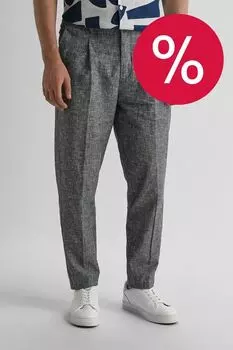 Брюки из льна и хлопка зауженные Casual Friday