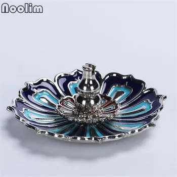 Тибетская дзен-буддийская металлическая курильница Lotus, прочный держатель для ароматических палочек, портативная аромакурильница A