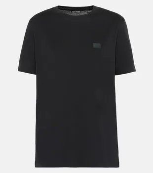 Футболка Face из хлопкового джерси ACNE STUDIOS, черный