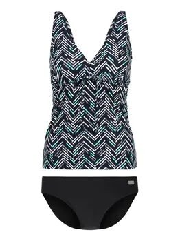 Комплект бикини LASCANA Bgel Tankini, цвет schwarz-bedruckt