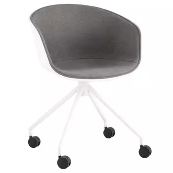 Офисное кресло из пластика с мягким сиденьем Eggshell Grey